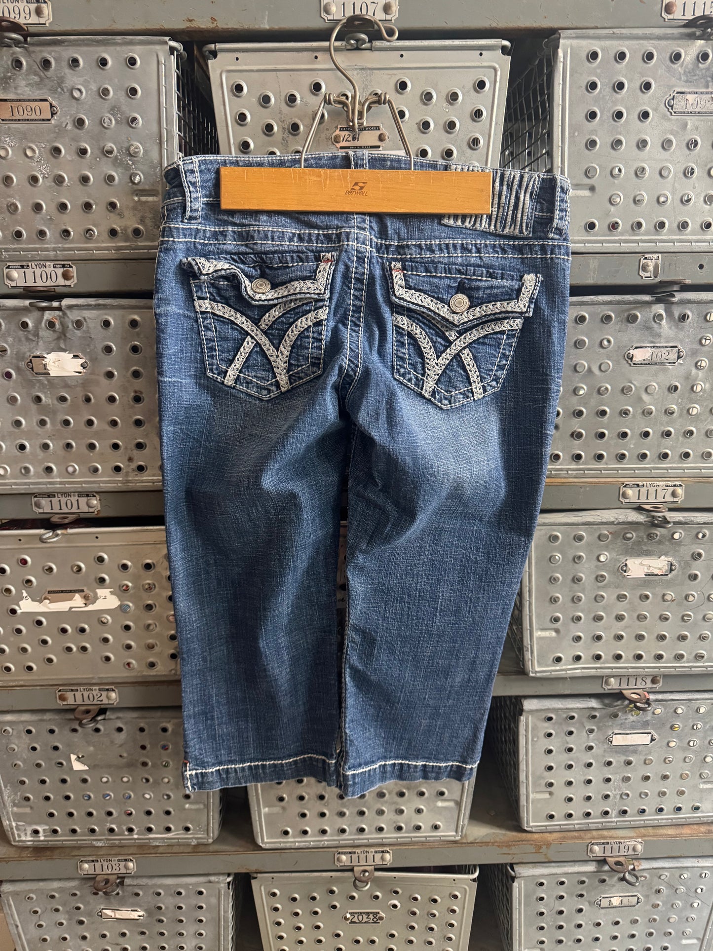 Y2K Hydralic crop jeans