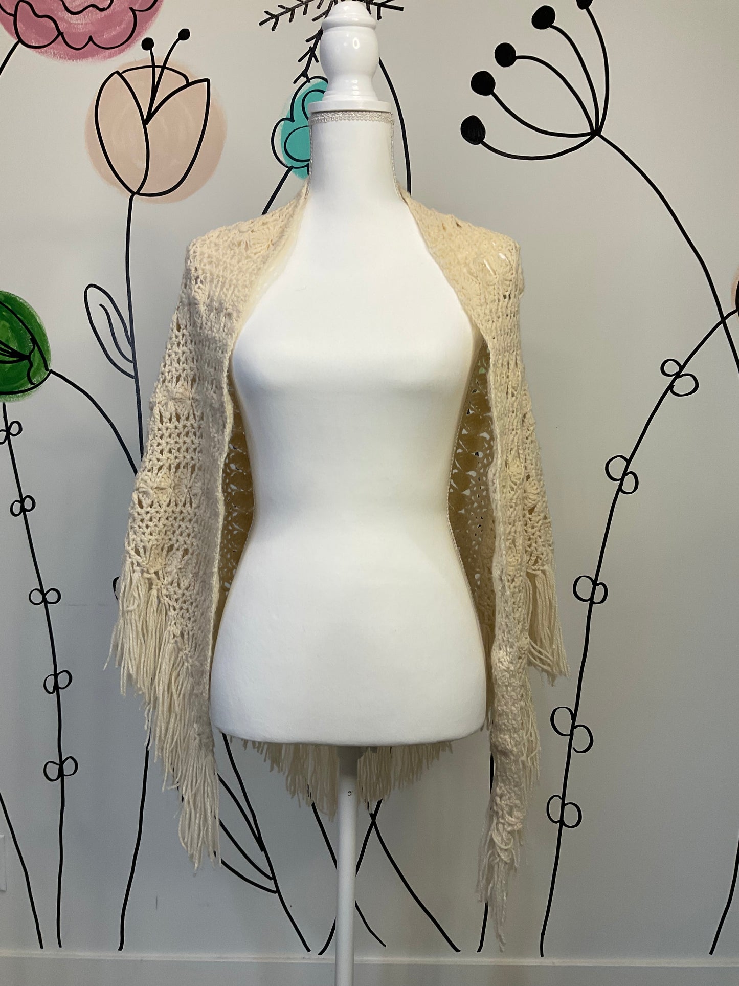 Vintage crochet shawl