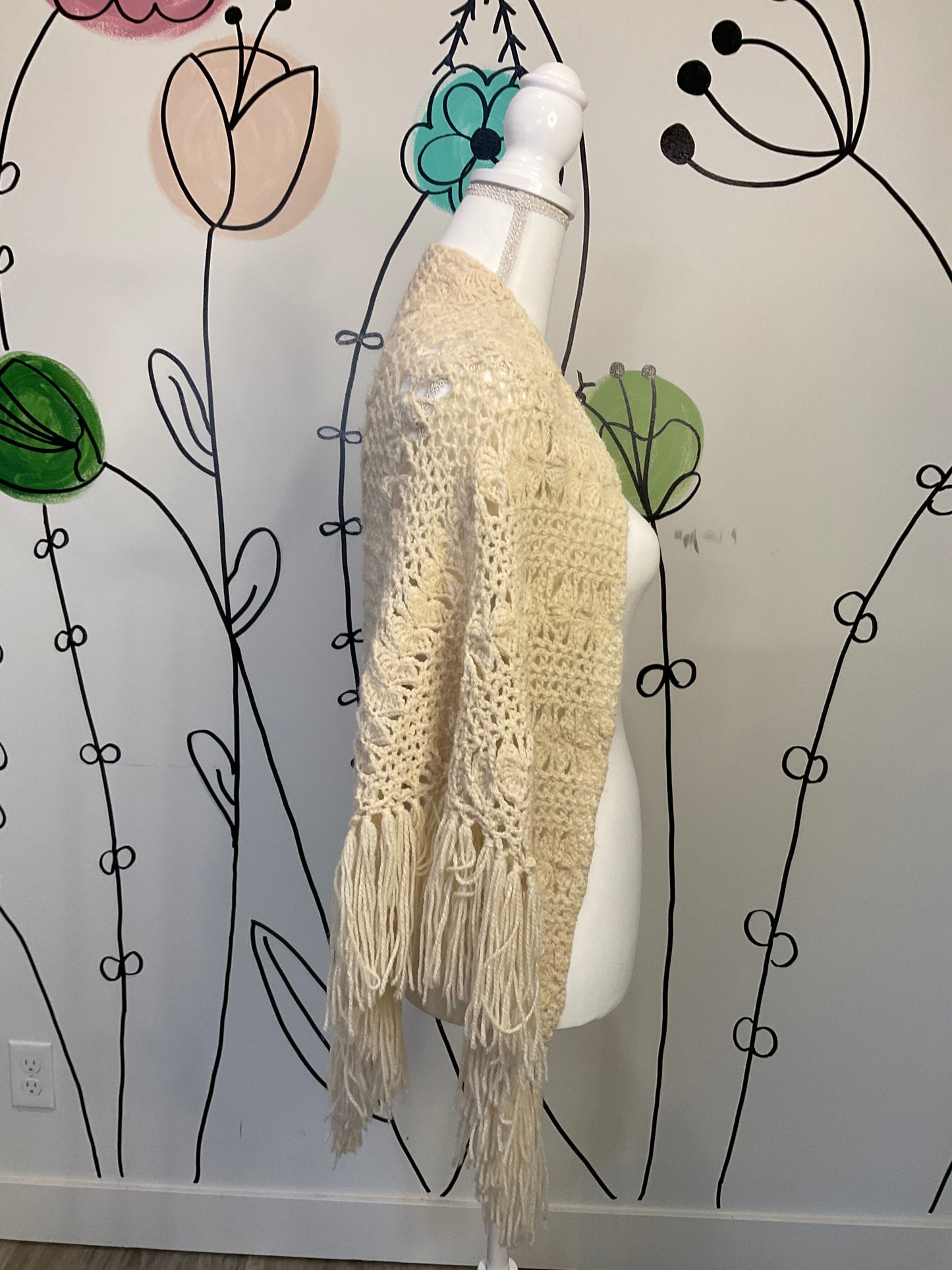 Vintage crochet shawl