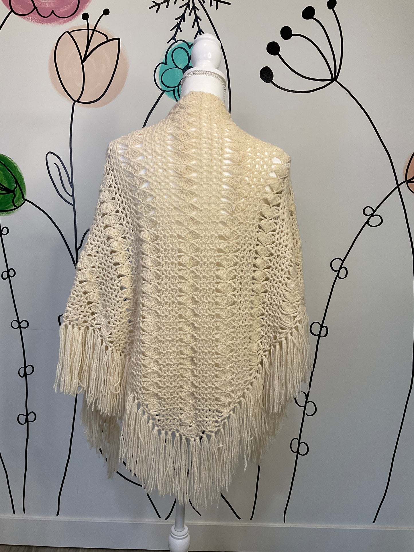 Vintage crochet shawl